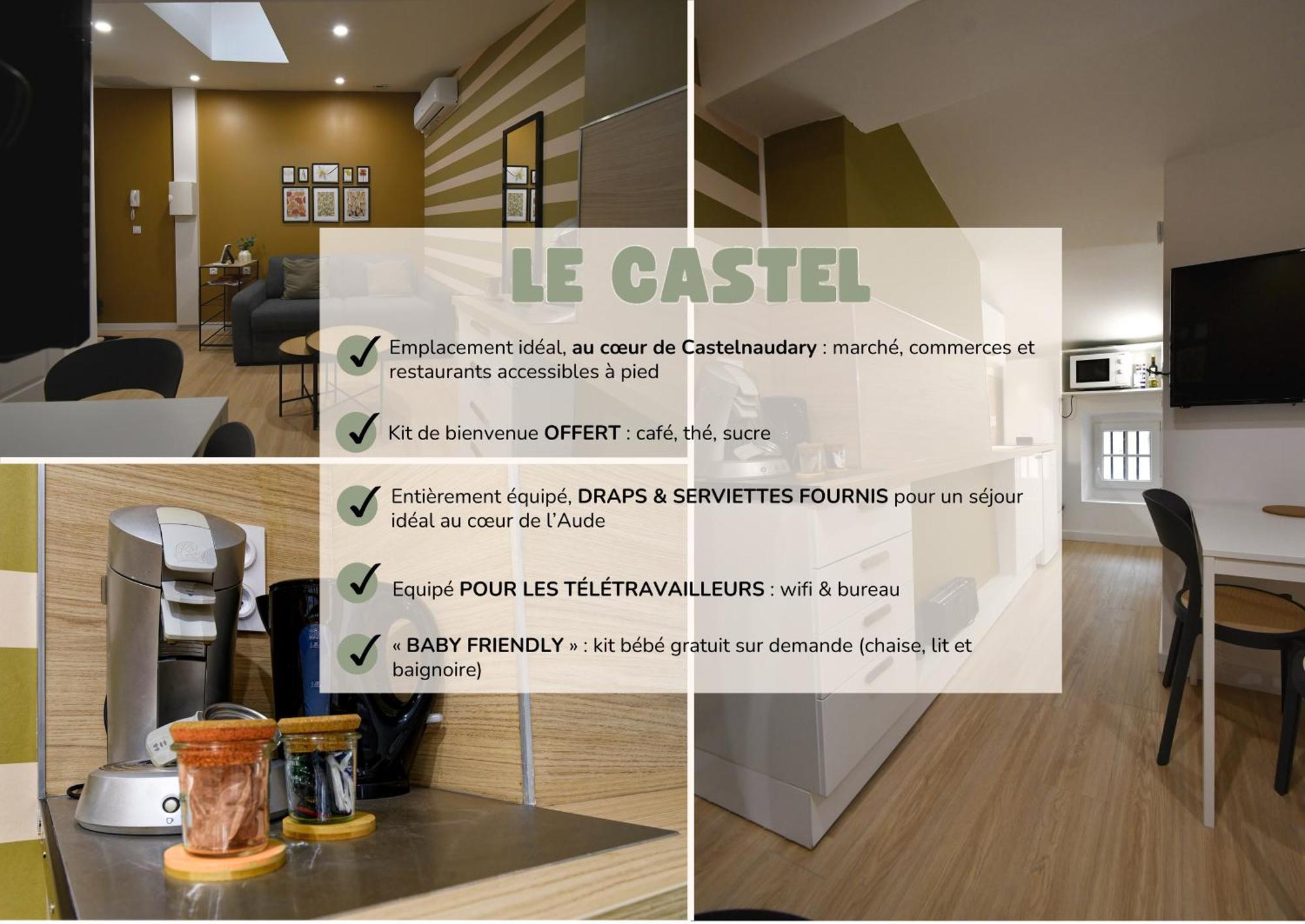 Апартаменти Le Castel Кастельнодарі Екстер'єр фото